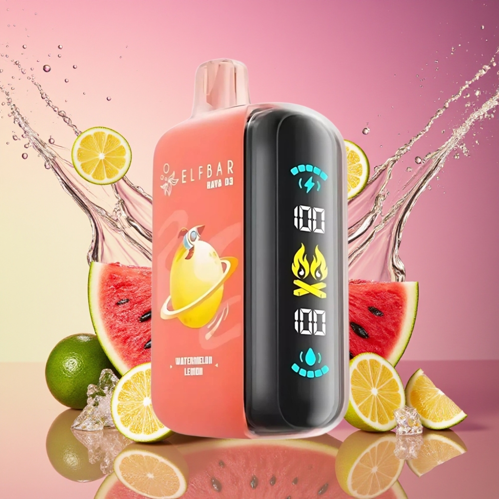 ELF BAR RAYA D3 25000 Puffs Vandmelon Citron opladbar 850mAh 23ml 5% Type-C Engros Danmark