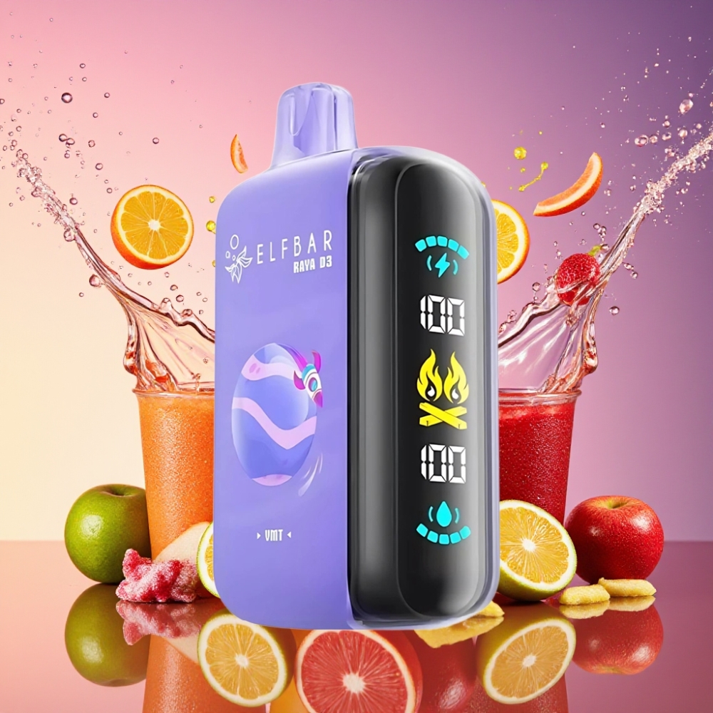 ELF BAR RAYA D3 25000 Pust Opladningsbar 850mAh 23ml 5% Type-C Engros Danmark