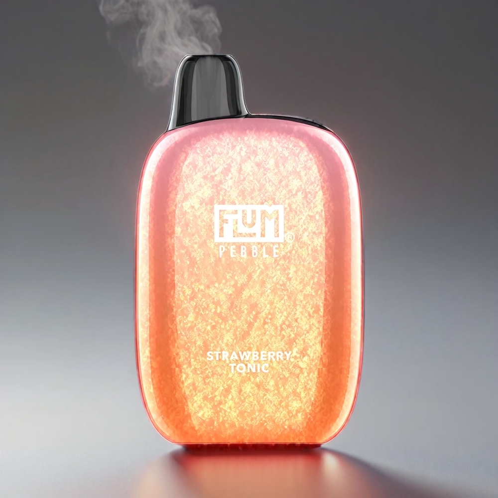 Flum Pebble 6000 Puf Jordbær Tonic - 6000 Puf 10ml 5% 500mAh Mesh Coil Type-C Engros Danmark