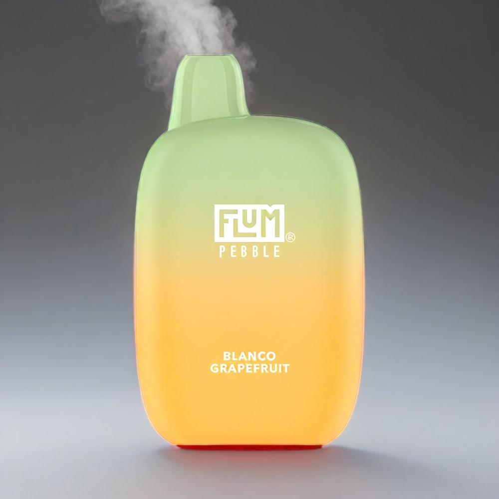 Flum Pebble 6000 Pust 10ml 5% 500mAh Mesh Coil Type-C Ladning Hvid Grapefrugt Engros Danmark