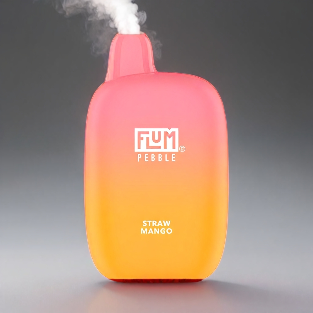 Flum Pebble 6000 Pust 10ml 5% 500mAh Mesh Type-C Ladning Jordbær Engros Danmark