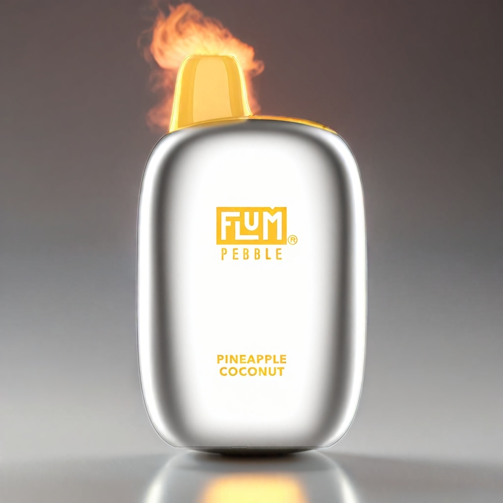 Flum Pebble 6000 Pust Ananas Kokos 10ml 5% 500mAh Mesh Coil Type-C Opladning Engros Danmark