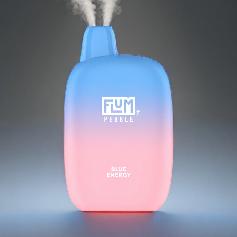 Flum Pebble 6000 Pust Blå Energi 10ml 5% 500mAh Mesh Coil Type-C Engros Danmark