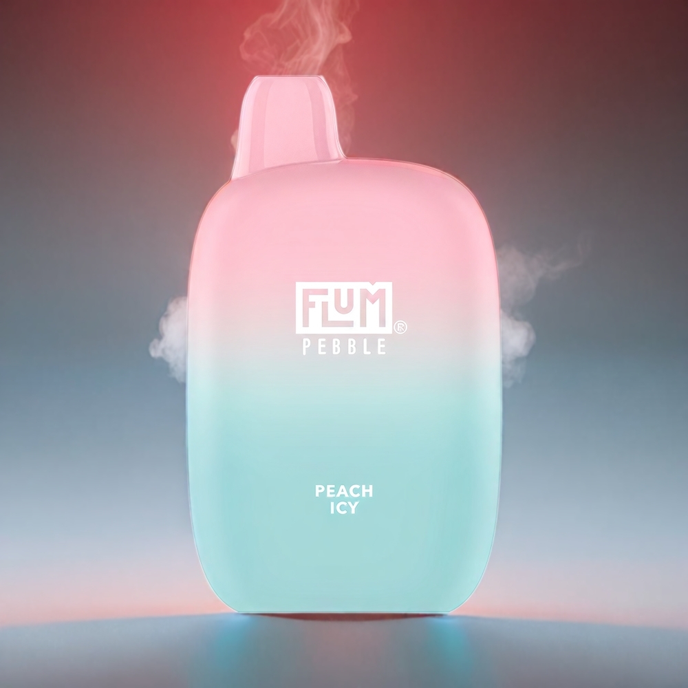 Flum Pebble 6000 Pust Fersken 10ml/5%/500mAh Mesh Coil Type-C Opaladelse + Engros Danmark
