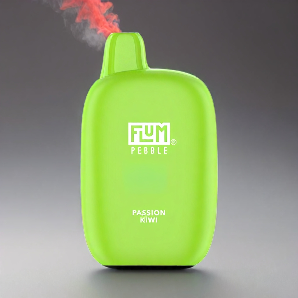 Flum Pebble 6000 Puste 10ml 5% Nikotin 500mAh Mesh Coil Type-C - Passion Kiwi Engros Danmark
