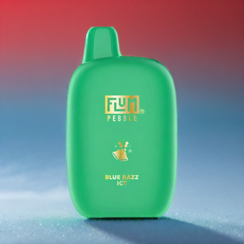 Flum Pebble Blå Hindbær 6000 Pust 10ml 5% 500mAh Mesh Coil Type-C Ladning Engros Danmark