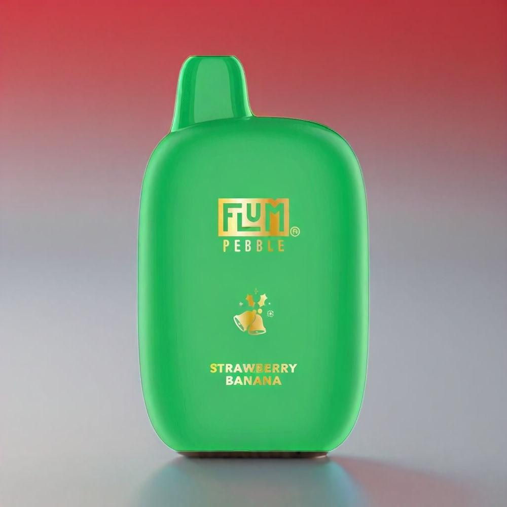 Flum Pebble Jordbær Banan 6000 Pust 10ml 5% 500mAh Mesh Type-C - Engros Danmark