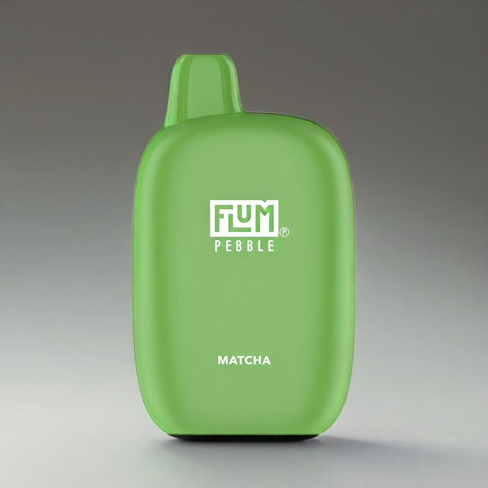 Flum Pebble Matcha 6000 Pust 10ml 5% 500mAh Mesh Coil Type-C - Engros Danmark