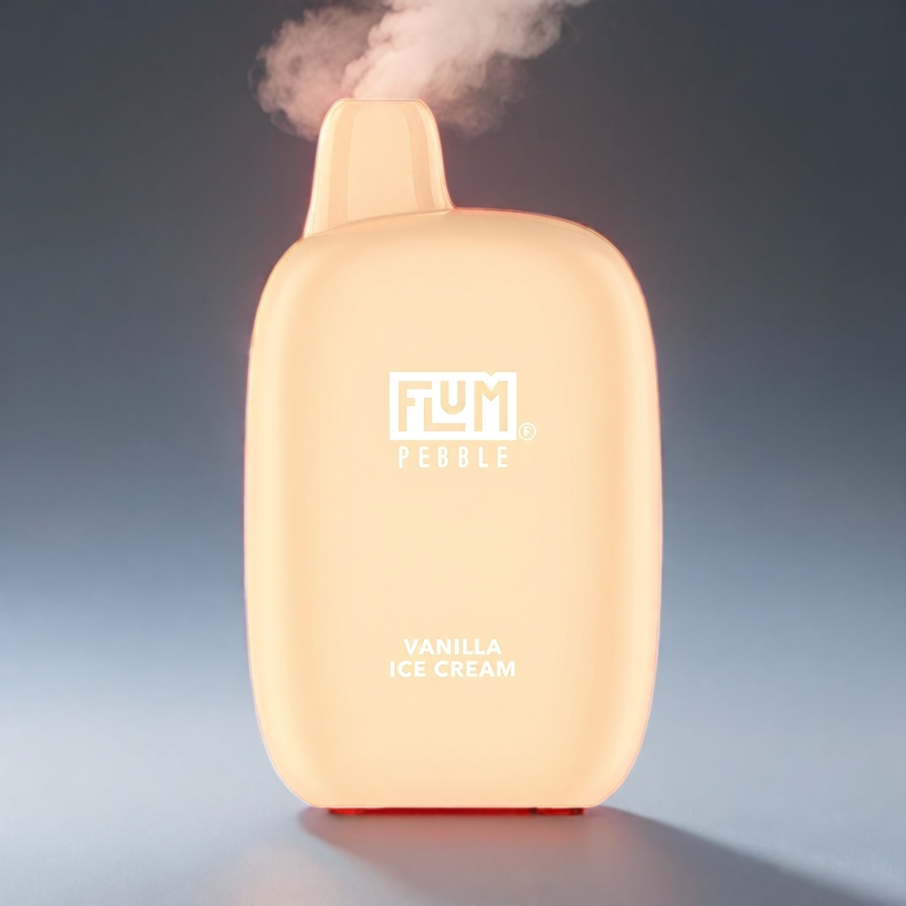 Flum Pebble Vaniljeis (6000 Puffs, 10ml, 5%, 500mAh, Mesh Coil, Type-C) Engros Danmark