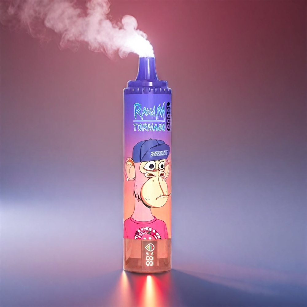 Fumot RandM Tornado 15000 Puffs Blåbær Kirsebær Tranebær 25ml 850mAh 0.9ohm Mesh Type-C LCD 0-5% Engros Danmark