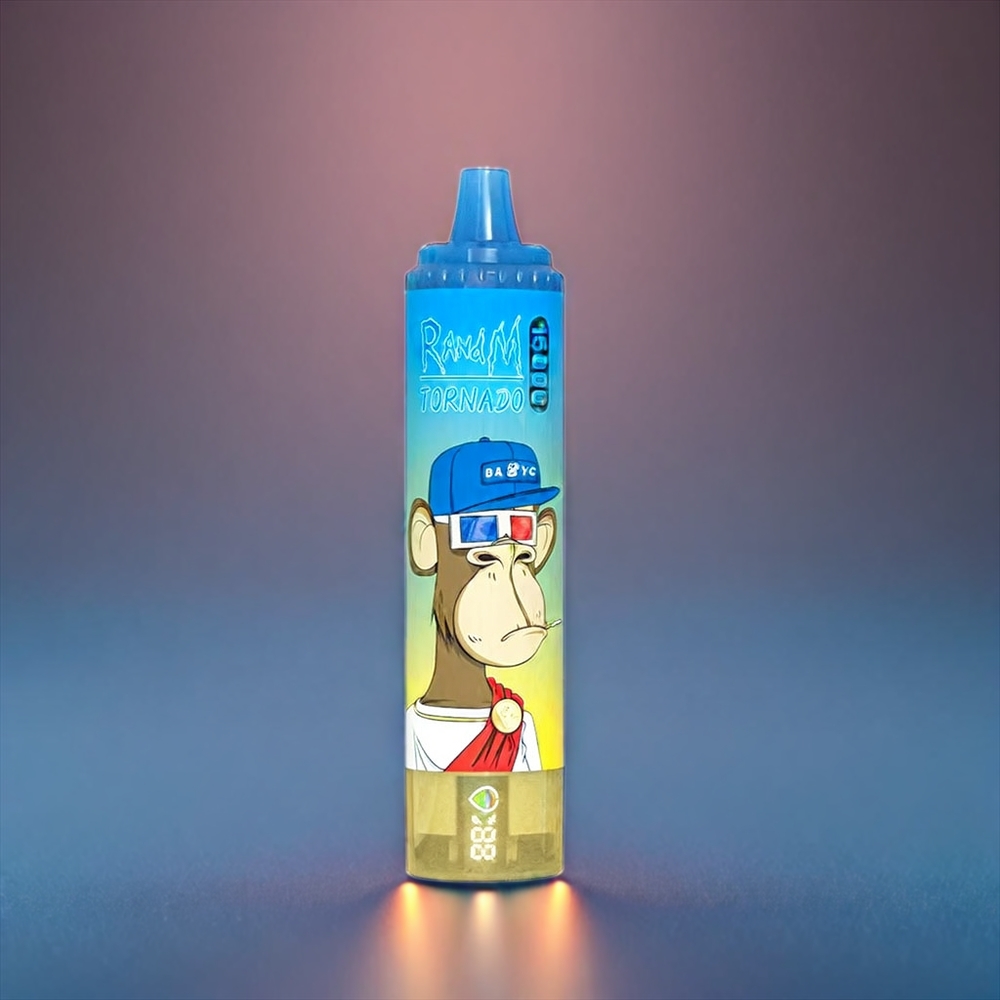 Fumot RandM Tornado 15000 Pust 25ml 850mAh 0,9 Ohm Mesh Type-C LCD Mr. Blå Engros Danmark