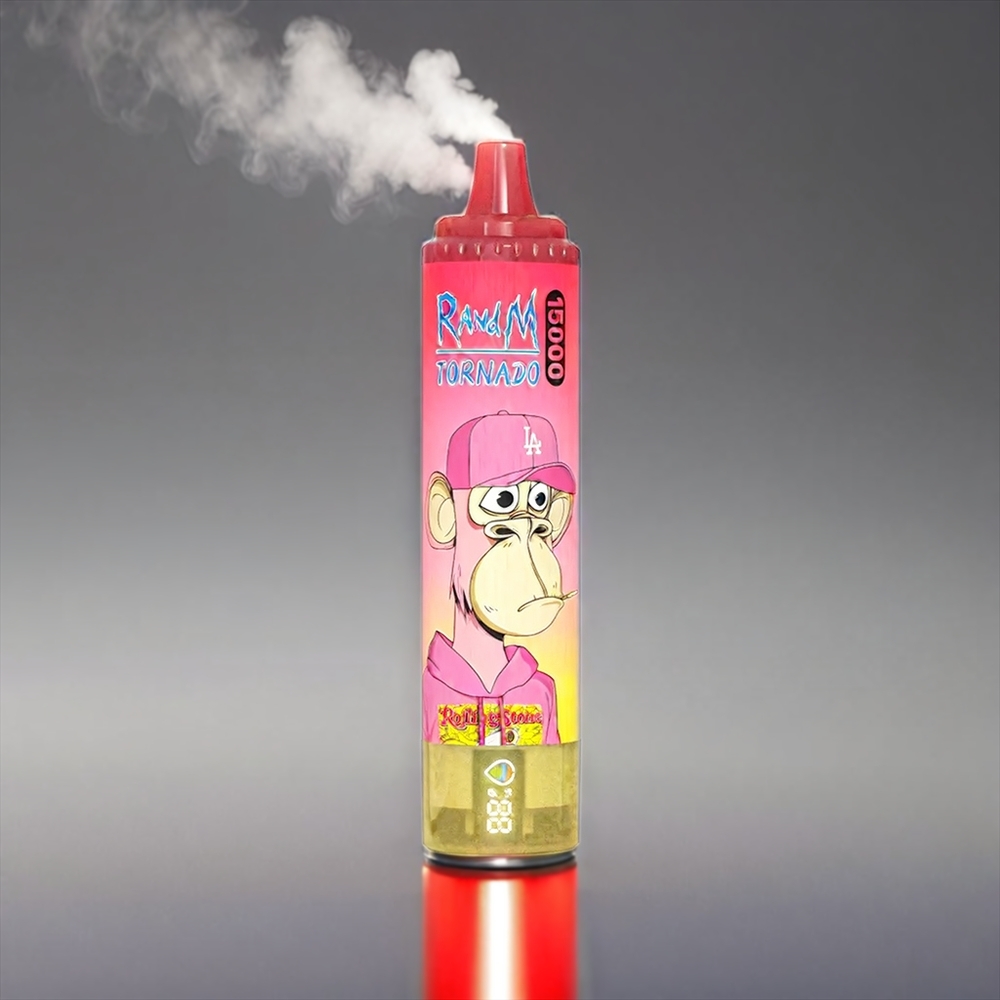 Fumot RandM Tornado 15.000 Puffs Citron 25ml 850mAh 0,9 Ohm Mesh LCD Type-C Engros Danmark