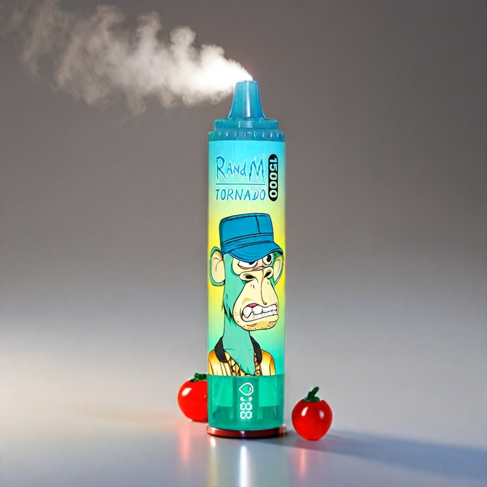 Fumot RandM Tornado Kiwi Passionfrugt Guava 15000 Puffs 25ml 850mAh Mesh LCD Type-C Engros Danmark