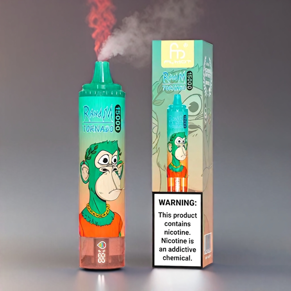 Fumot RandM Tornado Triple Bær 15000 Puffs 25ml 850mAh 0.9Ω Mesh Type-C LCD Engros Danmark