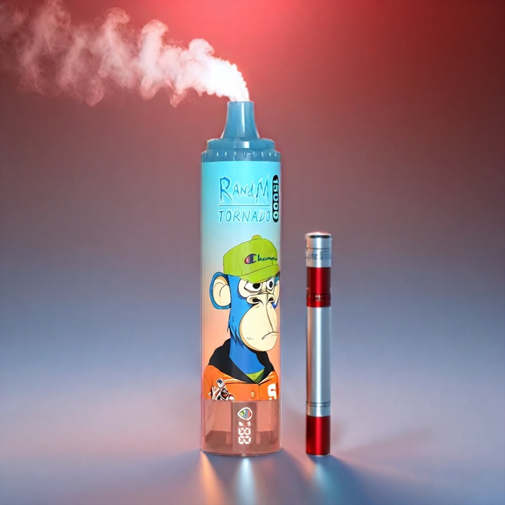 Fumot Randm Tornado 15000 Puffs 25ml 850mAh 0.9Ω Mesh Cherry Cola LCD Type-C Engros Danmark