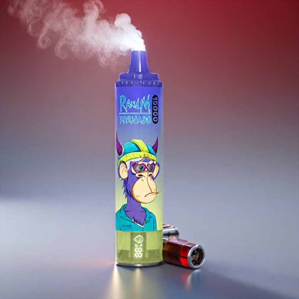 Fumot Randm Tornado 15000 Puffs 25ml 850mAh 0.9 Ohm Mesh 0-5% LCD Type-C Vimto Engros Danmark