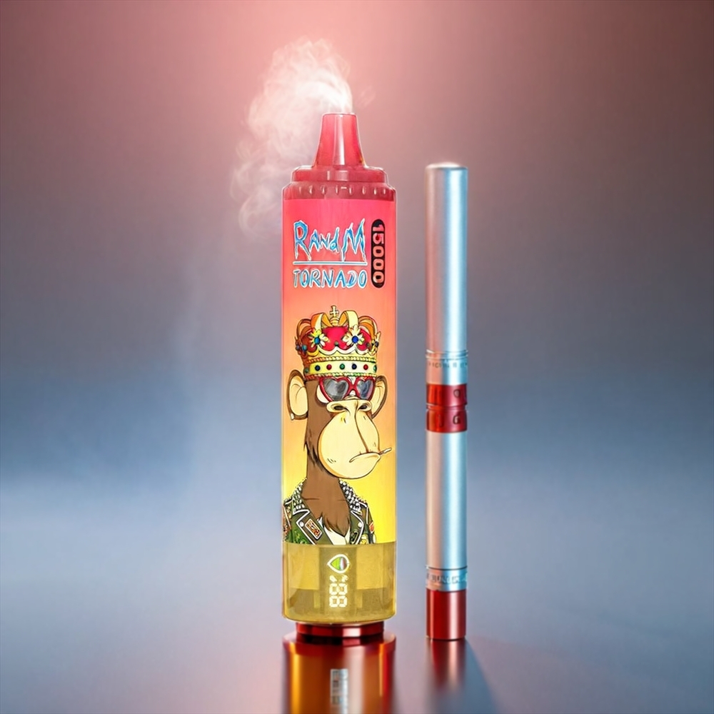 Fumot Randm Tornado 15000 Puffs Fersken 25ml/850mAh/0.9Ω Mesh LCD Type-C Engros Danmark