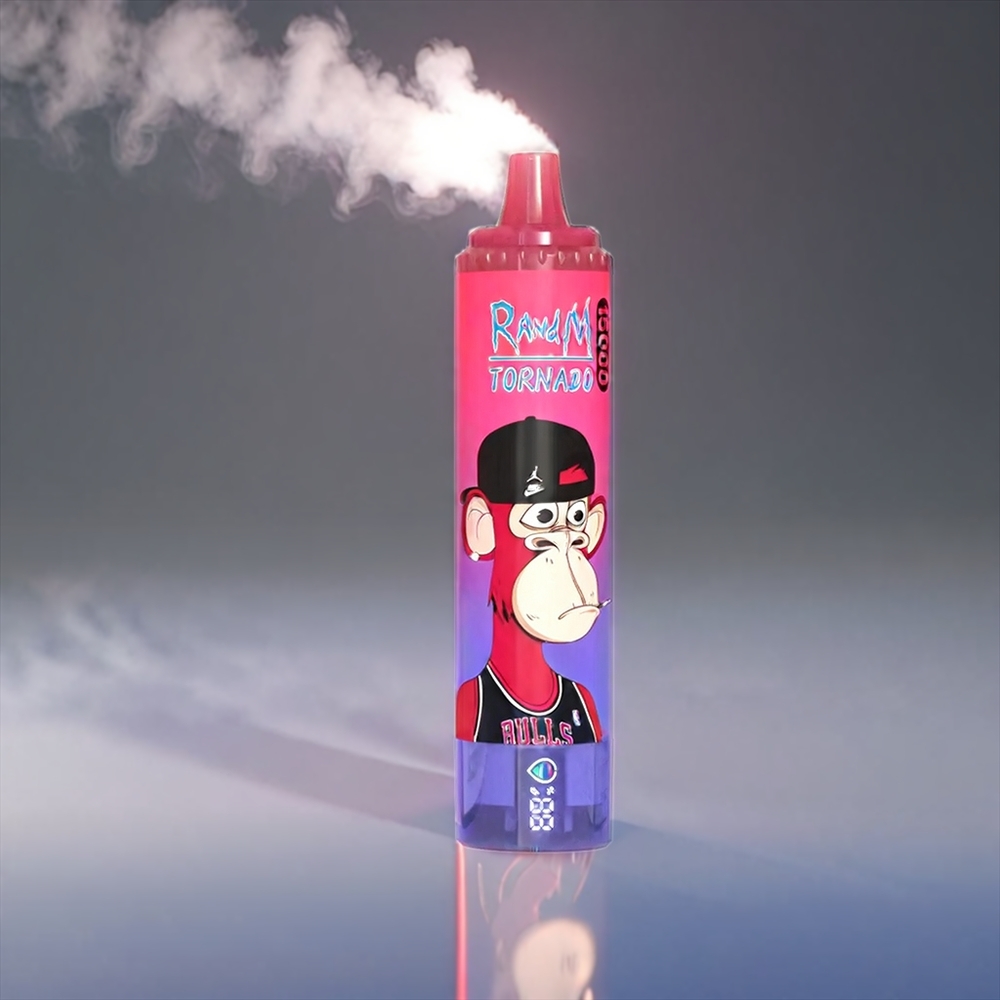 Fumot Randm Tornado 15.000 Puffs 25ml 850mAh 0.9Ω Mesh 0-5% Nicotine Type-C LCD Bluesour Hindbær Engros Danmark