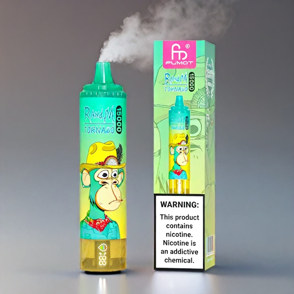 Fumot Randm Tornado 15.000 Pust Vandmelon 25ml 850mAh Mesh LCD Type-C Engros Danmark