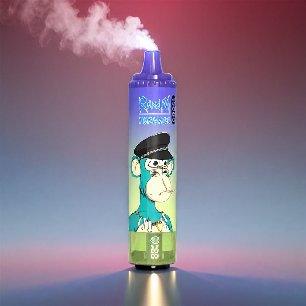 Fumot Randm Tornado Blåbær Bubblegum 15000 Puffs 25ml 850mAh 0.9Ω Mesh Type-C LCD 0-5% Engros Danmark