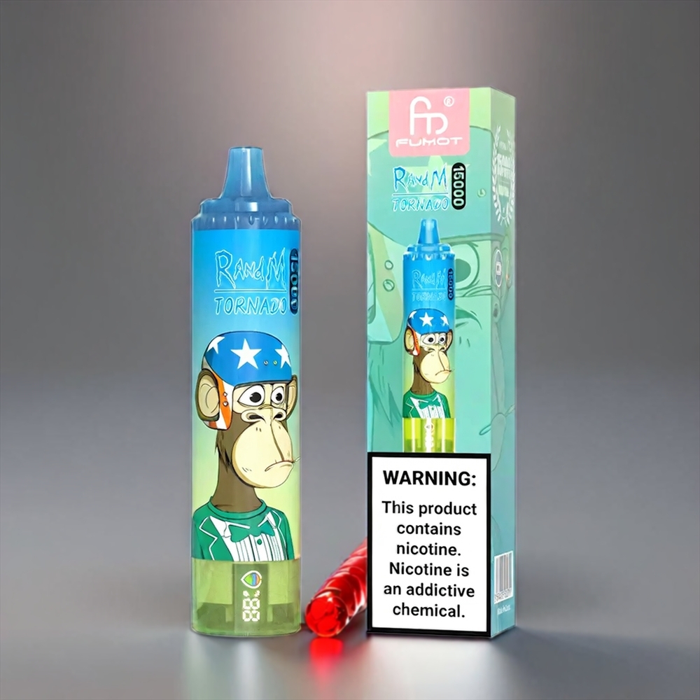 Fumot Randm Tornado Gummy Bear 15000 Puffs 25ml 850mAh 0.9Ohm Mesh USB-C LCD Engros Danmark