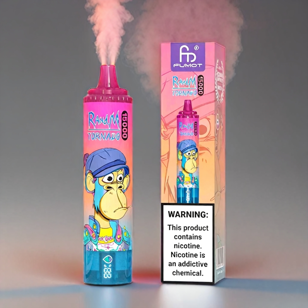 Fumot Randm Tornado Lemonade 15000 Puffs 25ml 850mAh 0.9Ω Mesh LCD Type-C Engros Danmark