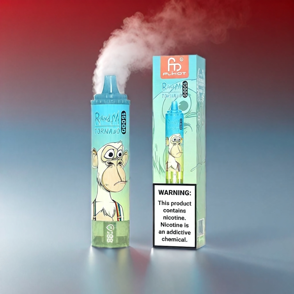 Fumot Randm Tornado Pop 15.000 Puffs 25ml 850mAh 0,9 Ohm Mesh LCD Type-C Engros Danmark