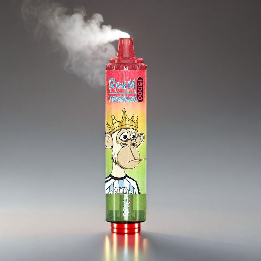 Fumot Randm Tornado Æble Fersken Pære 15000 Puffs 25ml 850mAh 0.9Ohm Mesh LCD Type-C Engros Danmark