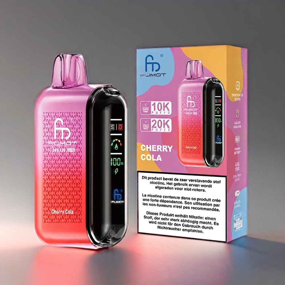 Fumot Tornado 20000 Puffs Dual Mesh 20ml 850mAh Cherry Cola Engros Danmark