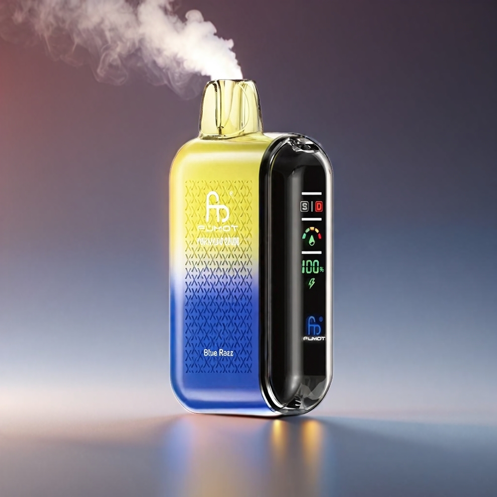 Fumot Tornado 20000 Puffs Dual Mesh 20ml Blå Hindbær Engros Danmark