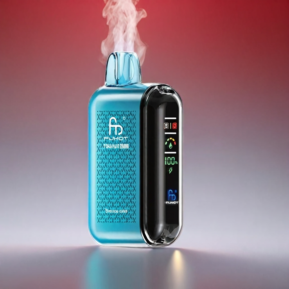 Fumot Tornado Banankage 20000 Puffs Dual Mesh 20ml 850mAh Smart Display Airflow 2% Engros Danmark