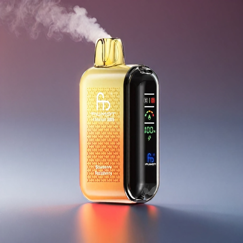 Fumot Tornado Blåbær Hindbær 20000 Puffs Dual Mesh Coil Smart Display 2% Nicotine Engros Danmark