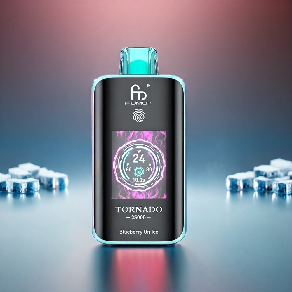 Fumot Tornado Blåbær På 25000 Puffs HD Skærm 700mAh 20ml Type-C Engros Danmark