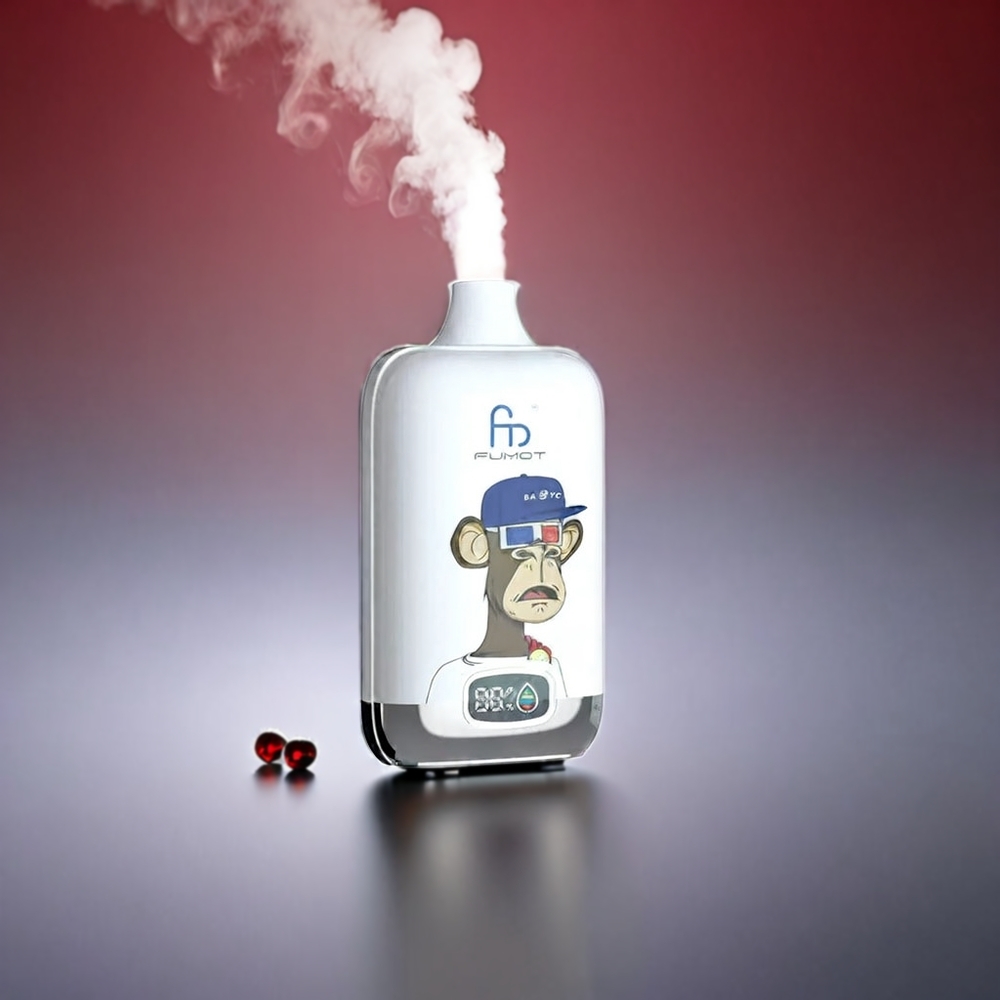 Fumot Tornado Digital 12000 Puffs 20ml Mesh 550mAh Type-C MTL Sort Solbær Engros Danmark