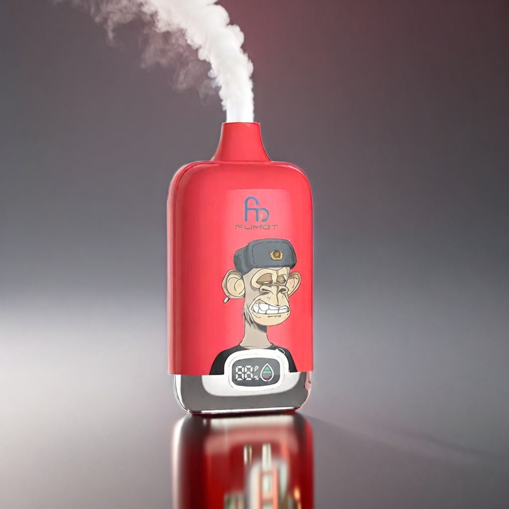 Fumot Tornado Digital 12000 Puffs 20ml Type-C MTL Jordbær Rød Tyr Engros Danmark