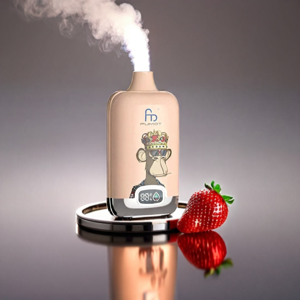 Fumot Tornado Digital 12000 Puffs Jordbær Banan 20ml Mesh Coil Type-C 67g MTL 550mAh Engros Danmark