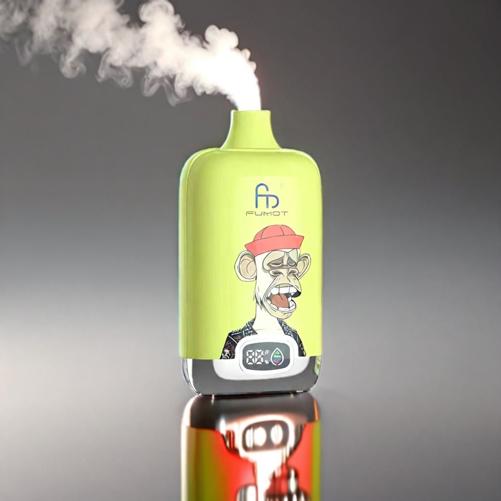 Fumot Tornado Digital 12000 Puffs Jordbær Kiwi 20ml Mesh Type-C MTL 67g 550mAh Engros Danmark