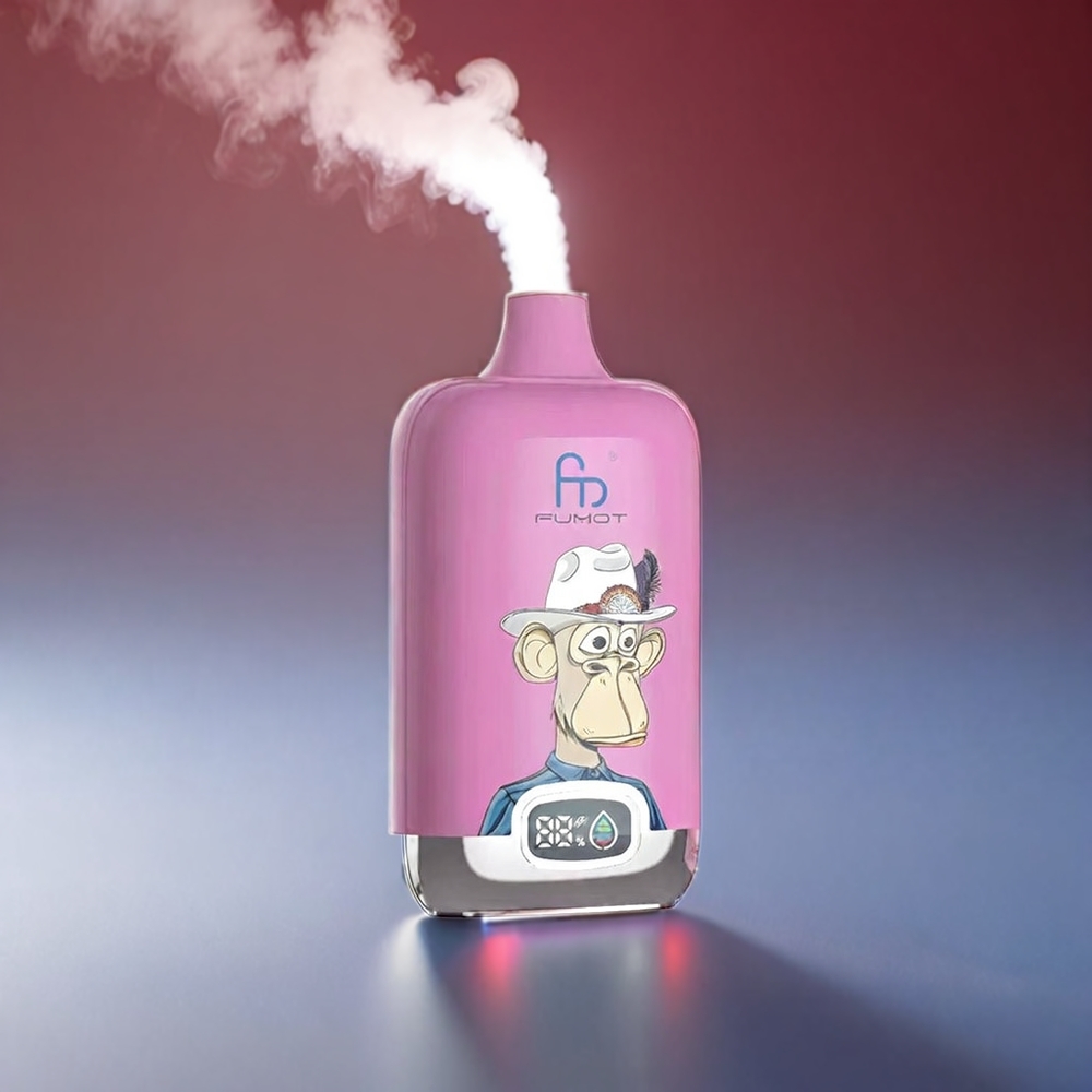 Fumot Tornado Digital 12000 Puffs Mesh Type-C 20ml Blåbær Kirsebær Tranebær｜89.7x46.7x27mm 67g 550mAh MTL Engros Danmark