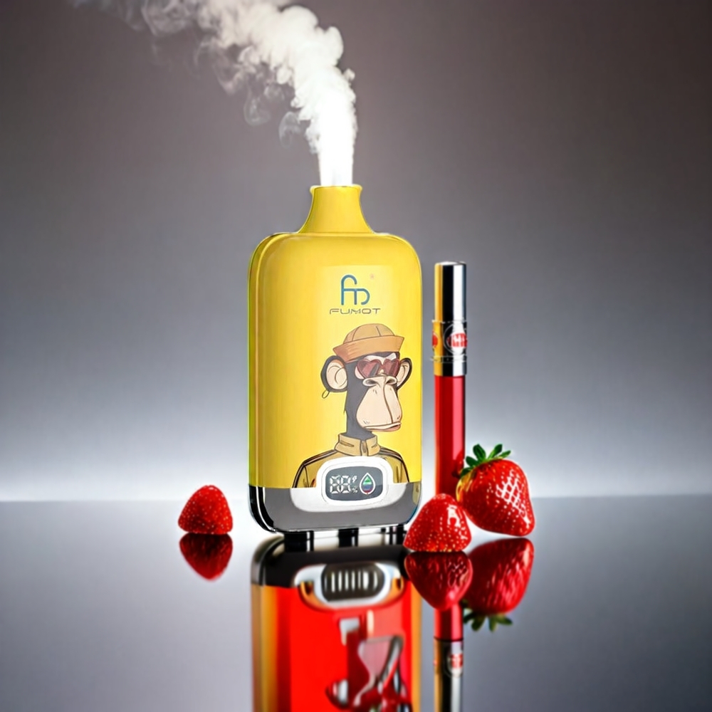 Fumot Tornado Digital 20ml 12000 Puffs MESH Type-C 67g Jordbær Vandmelon 89.7x46.7x27mm 550mAh MTL Engros Danmark