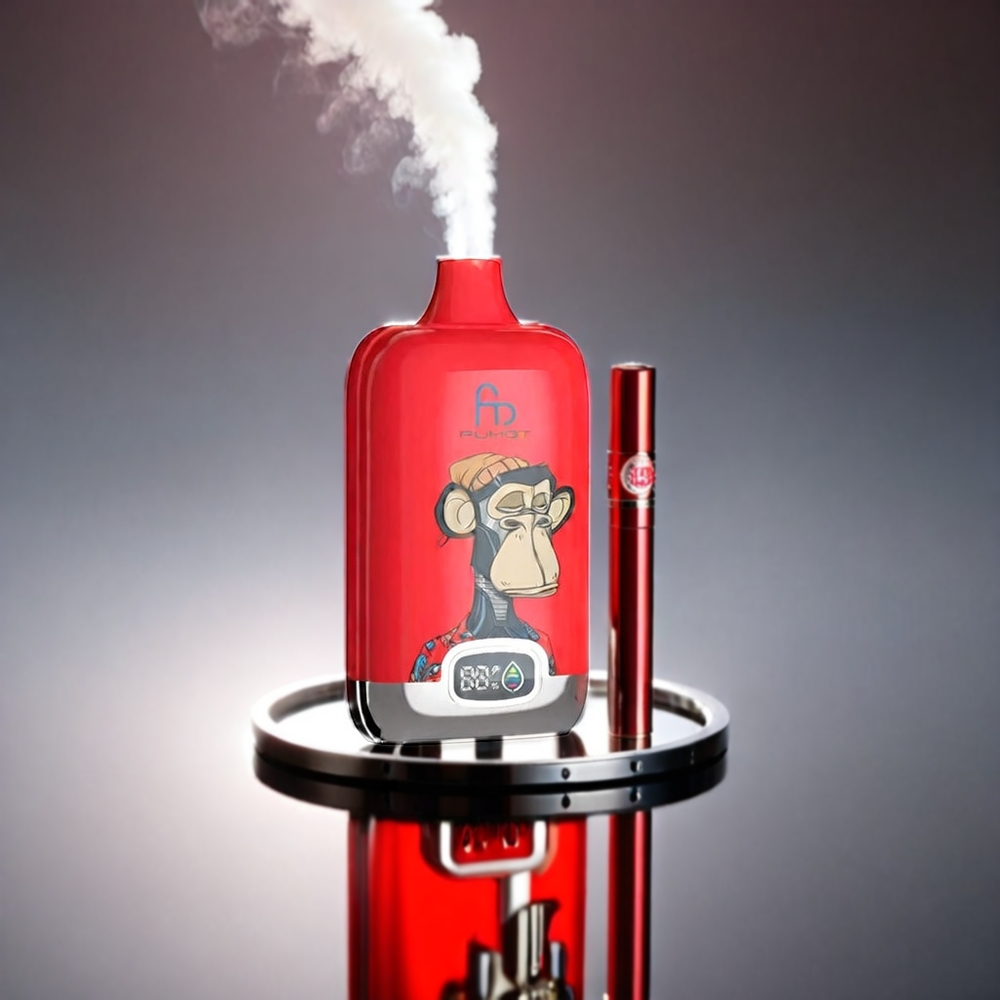 Fumot Tornado Digital 20ml Mesh 12000 Puffs Kirsebær 89.7x46.7x27mm 67g 550mAh Type-C MTL Engros Danmark