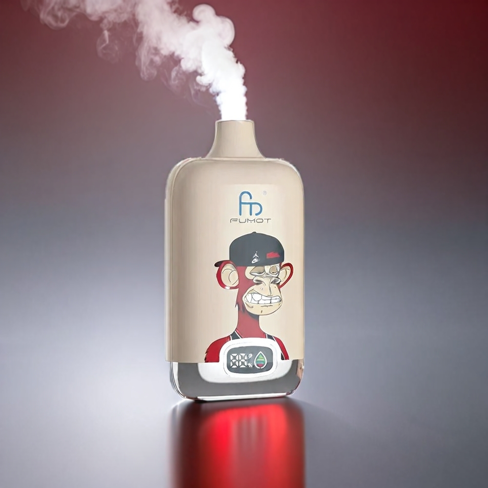 Fumot Tornado Digital Boks 12000 Puffs Kirsebær Bær 89.7x46.7x27mm 67g 20ml Mesh 550mAh Type-C 0-5% MTL Engros Danmark