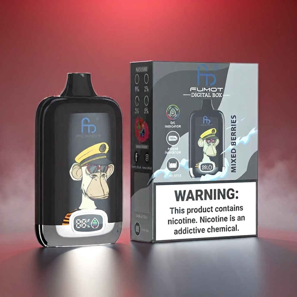 Fumot Tornado Digital Box 20ml 12000 Puffs Type-C Mesh Kollektiv Bær Engros Danmark