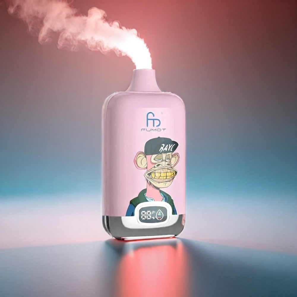 Fumot Tornado Digital Box Peach 20ml 12000 Puffs Mesh Coil Type-C 550mAh 67g MTL Engros Danmark