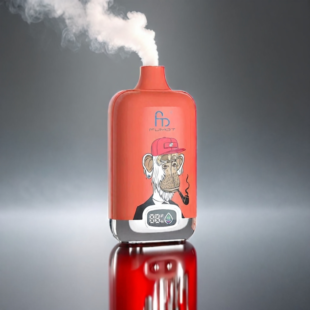 Fumot Tornado Digital Mesh 20ml Type-C 12000 Puffs Rød Æble | 89.7x46.7x27mm 67g 550mAh MTL Engros Danmark