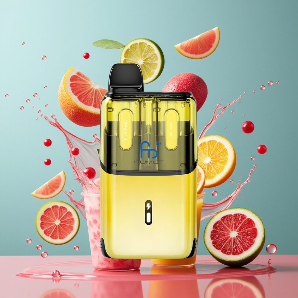 Fumot Ultra T32000 Engangs Vape Lucid Drøm & Regnbue Slik 800mAh 24ml Type-C Fast Charging 20mg Mesh Coil Engros Danmark