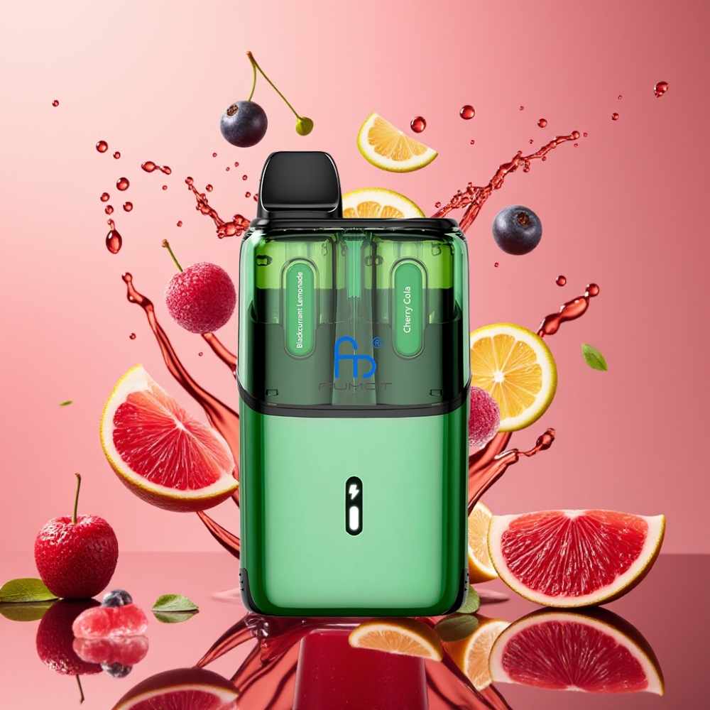 Fumot Ultra T32000 Engangs Vape Solbær Lemonade & Kirsebær Cola 800mAh 24ml Type-C 20mg Mesh Engros Danmark