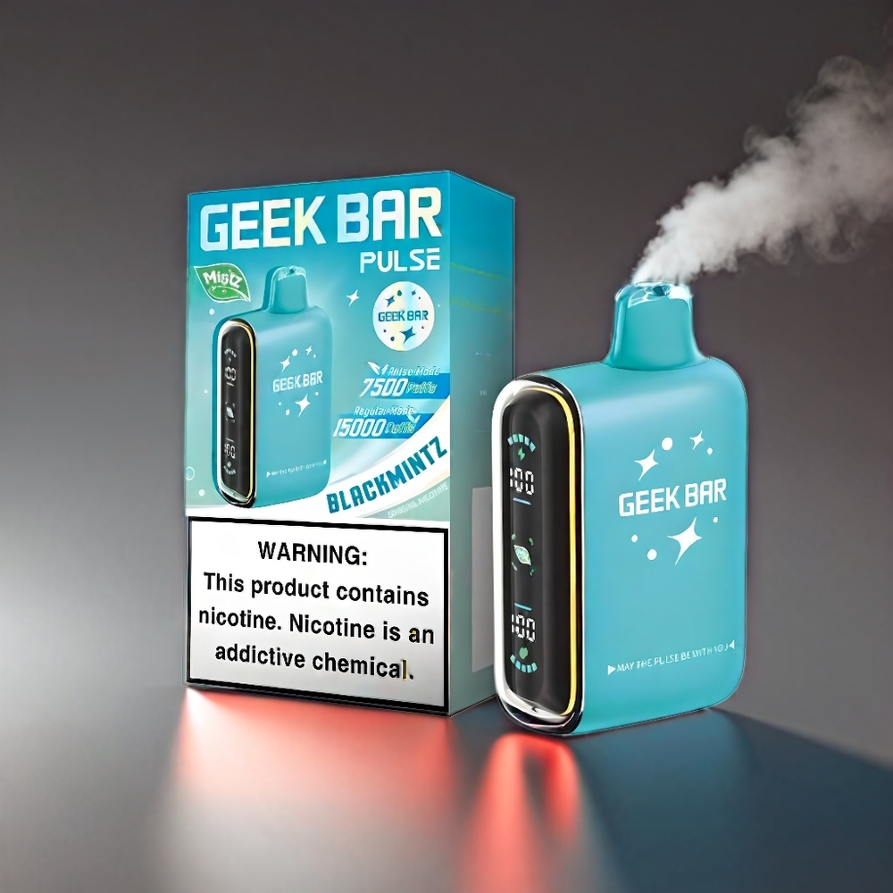 Geek Bar Pulse 15000 Puffs Mintz Edition 16ML 5% 650mAh USB-C Engros Danmark