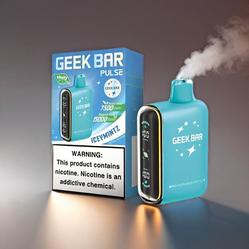 Geek Bar Pulse 15000 Puffs Mintz Edition 16ML 5% 650mAh USB-C Engros Danmark