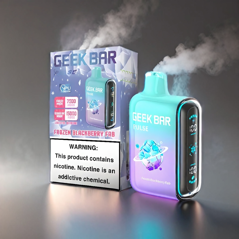 Geek Bar Pulse 15.000 Puste 16ML 5% Luftstrøm Justerbar 650 mAh USB-C Frozen Engros Danmark