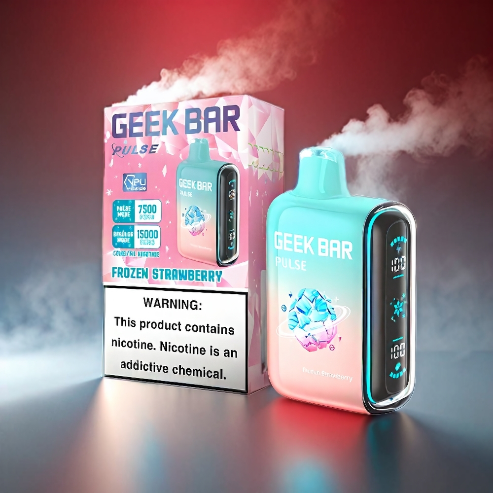 Geek Bar Pulse 15.000 Puste 16ML 5% Luftstrøm Justerbar 650 mAh USB-C Frozen Engros Danmark